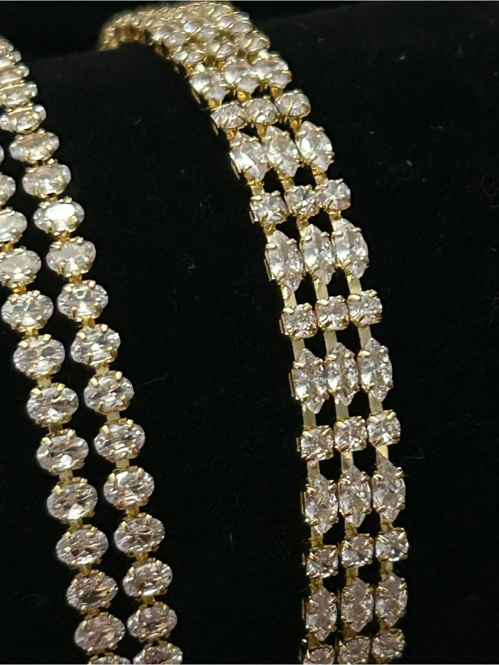 Set of 3 Gold CZ Tennis Bracelets